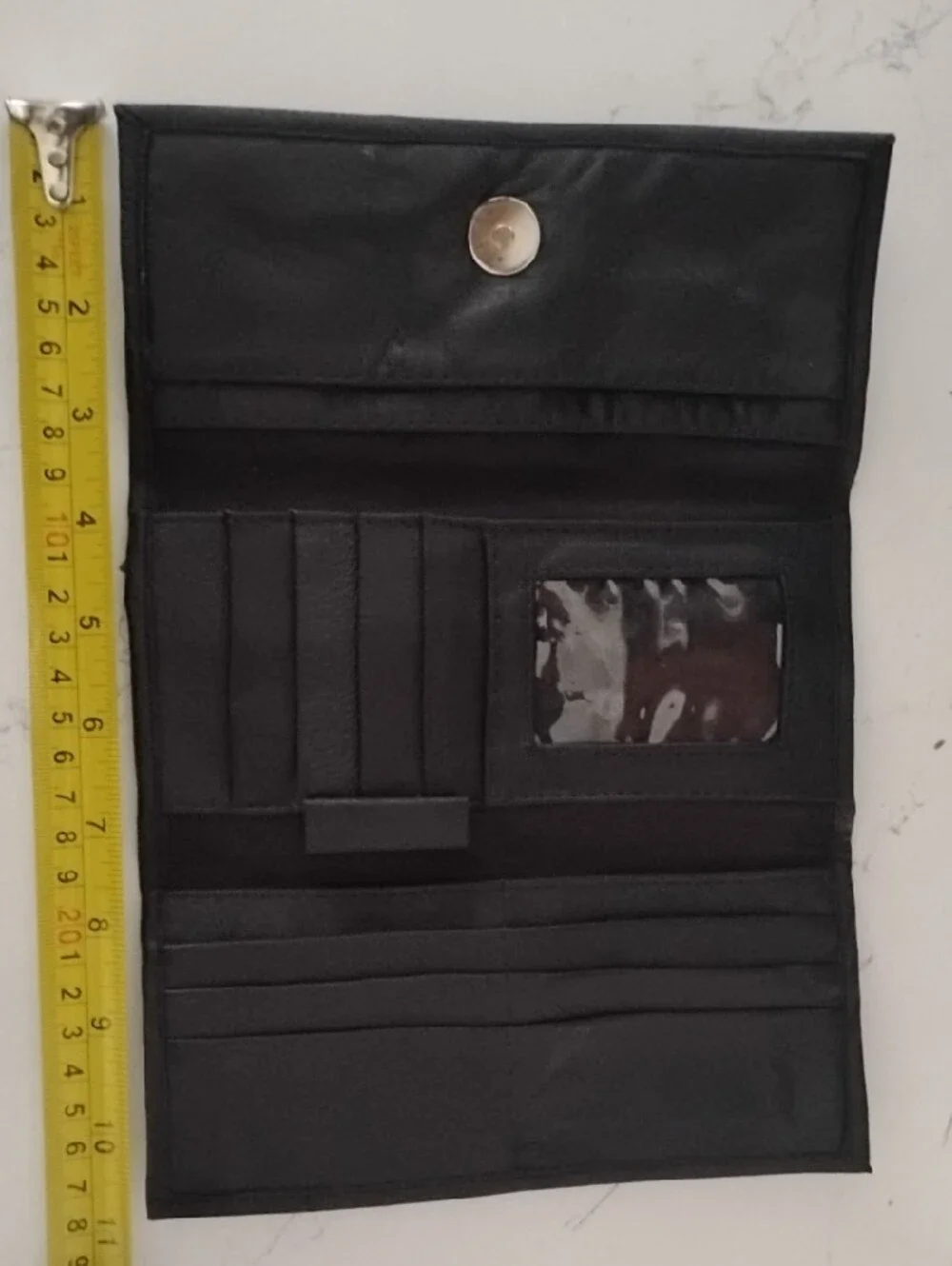 Black Wallet with Colorful Geometric Panel